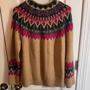 CeCe Multicolor Geometric Sweater